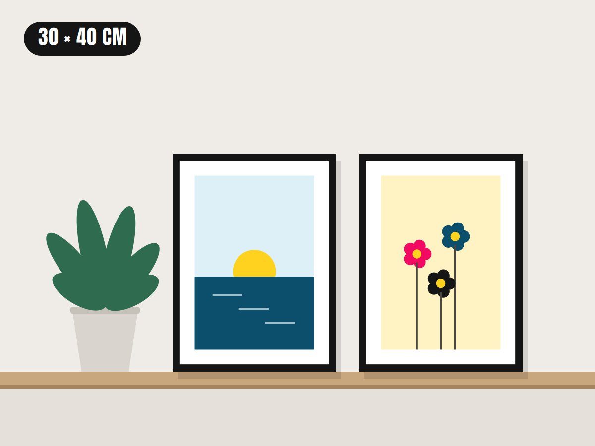 2 cuadros 30×40 cm, MyJ Sublimaciones
